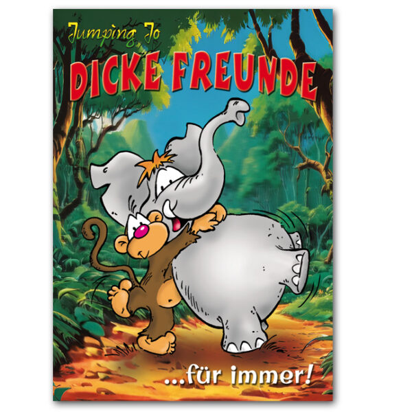 Postkarte - Dicke Freunde - Jumping Jo