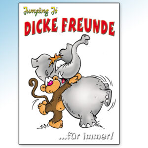 Postkarte - Dicke Freunde - Jumping Jo