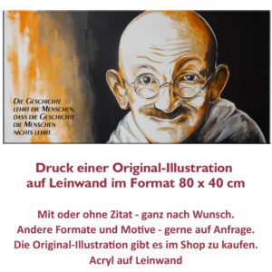 Leinwand Bild - Mahatma Gandhi